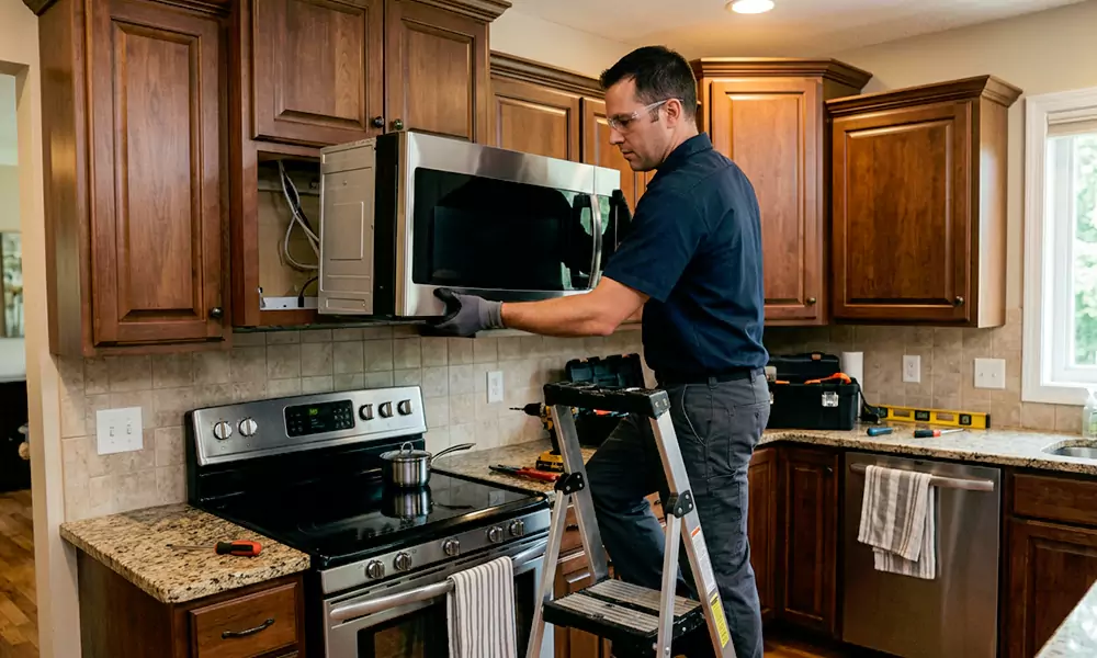 Microwave Installation in Marlborough, MA