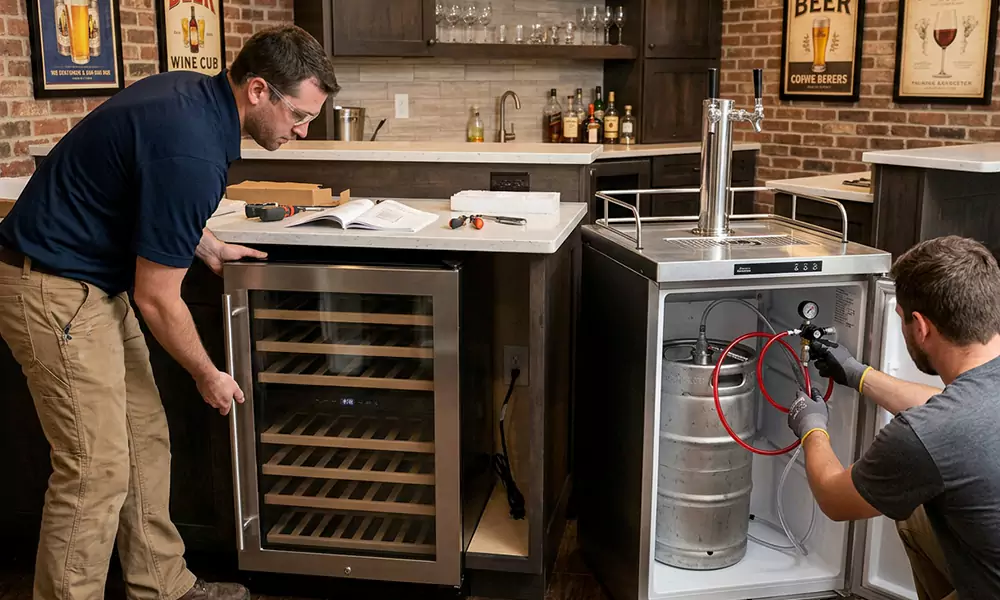 Wine Cooler and Kegerator Installation in Marlborough, MA